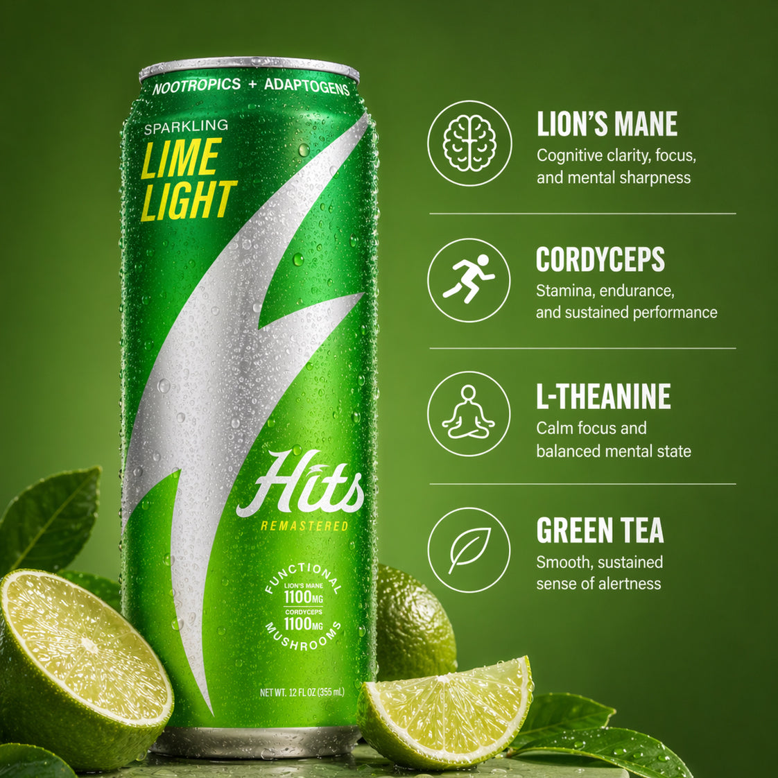 Lime Light Functional Seltzers - Hits Bev Co